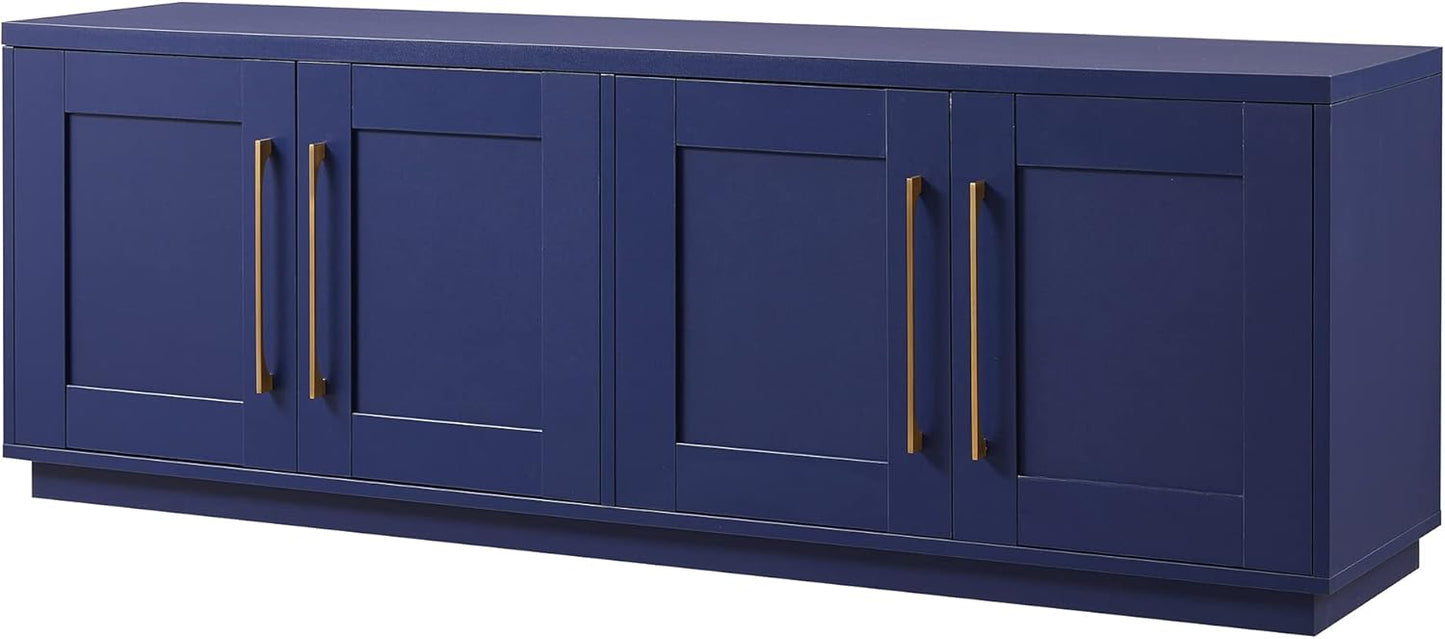Henn&Hart Tillman TV Stand, 68" Wide, Blue
