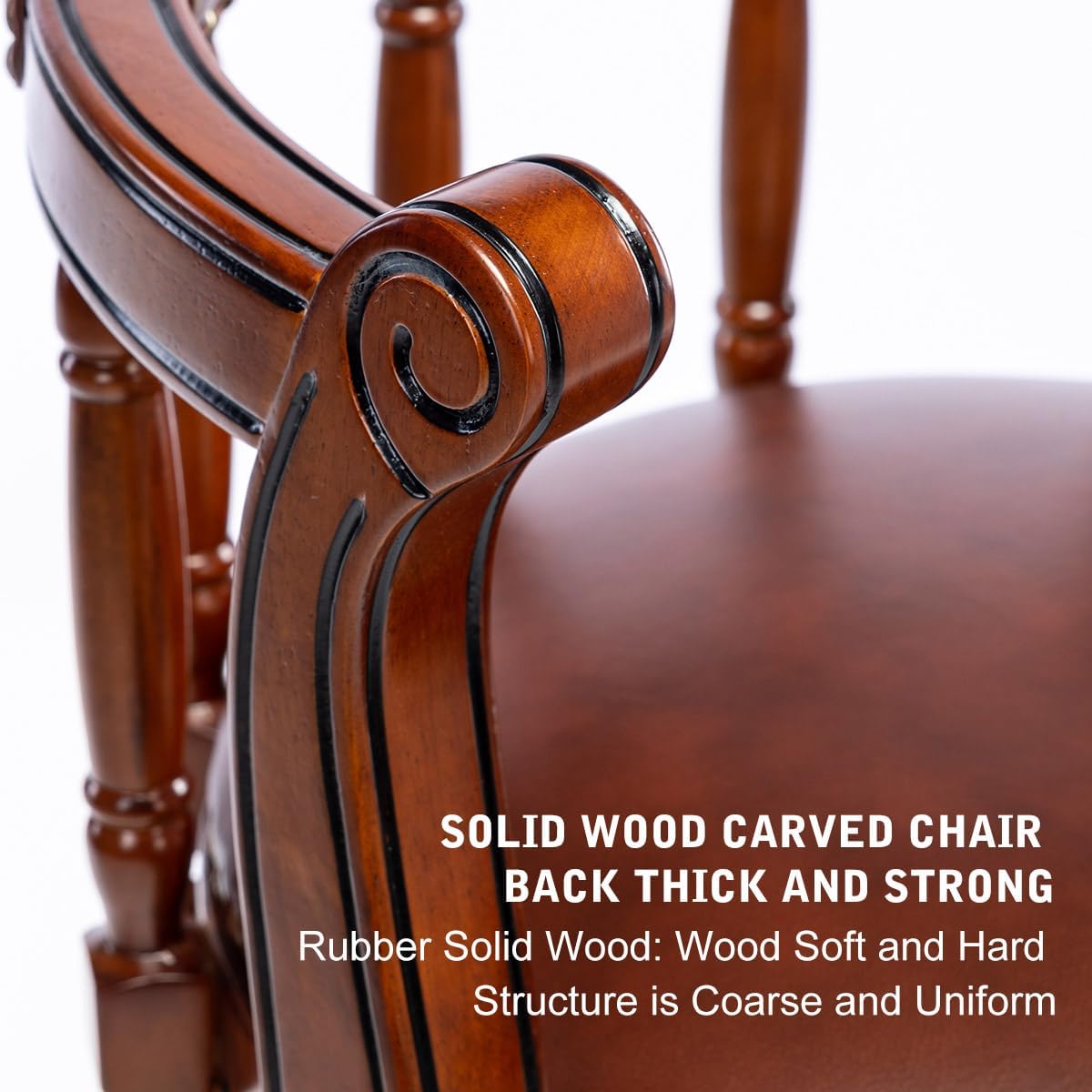 Cow top Leather Wooden Bar Stools, 360 Degree Swivel Bar Height Chair with Backs for Home Kitchen Counter, Morden Chair Barstools (Dark Blue 1pc, Counter Height-Seat Height 26”)