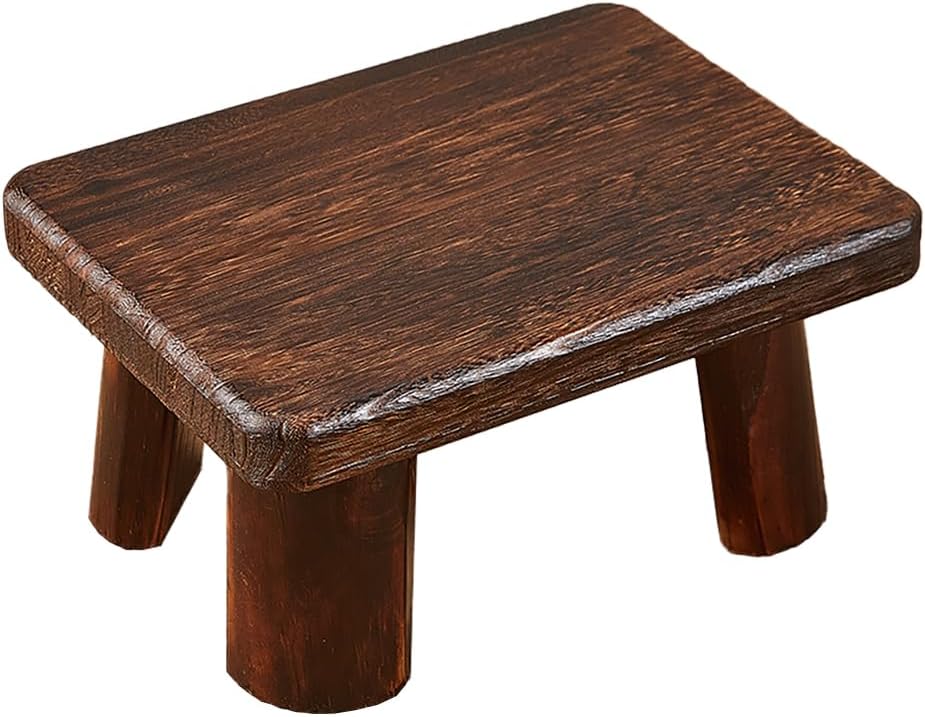 Wooden Stool, Bedside Step Stool, Step Ladder for Kitchen & Bathroom, Foot Rest Stool, Super Sturdy Hold Up to 500 LBS (14.2"x10.6"x7.1")