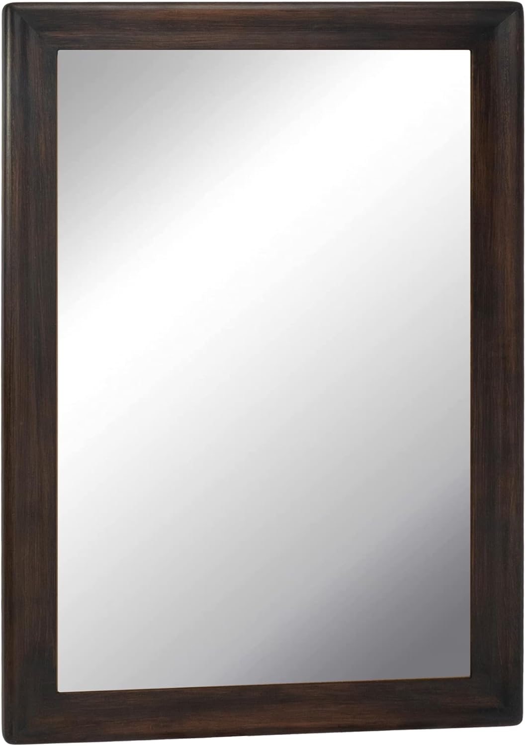 CULER Rustic Wood Wall Mirror for Bathroom,Rectangle Large 30 x 40 inch Hanging Vanity Black Mirrors with Wooden Frame for Living Room,Bedroom,Entryway(Dark Walnut)