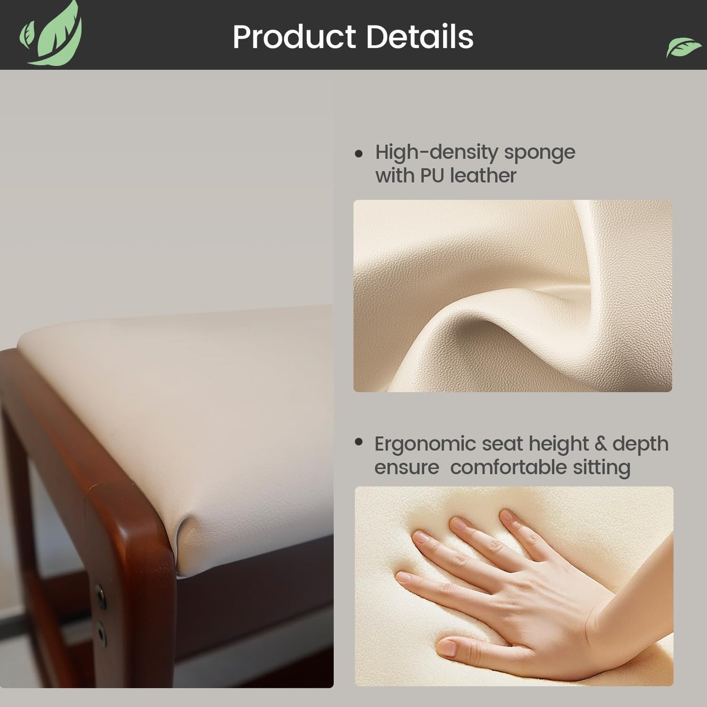 Solid Wood Shoe Rack, 2 Tier Shoe Storage Bench with Cushion Seat, 8 Pair Shoe Organizer for Entryway, Walnut, 32 Inch