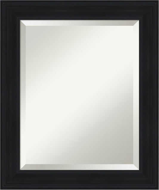 Amanti Art Black Bathroom Mirror for Over Sink, 25x21 Abbey Black Rectangle Vanity Mirror, Small Traditional Frame, Hangs Horizonally and Vertically, Bathroom Wall Decor, Beveled Edge