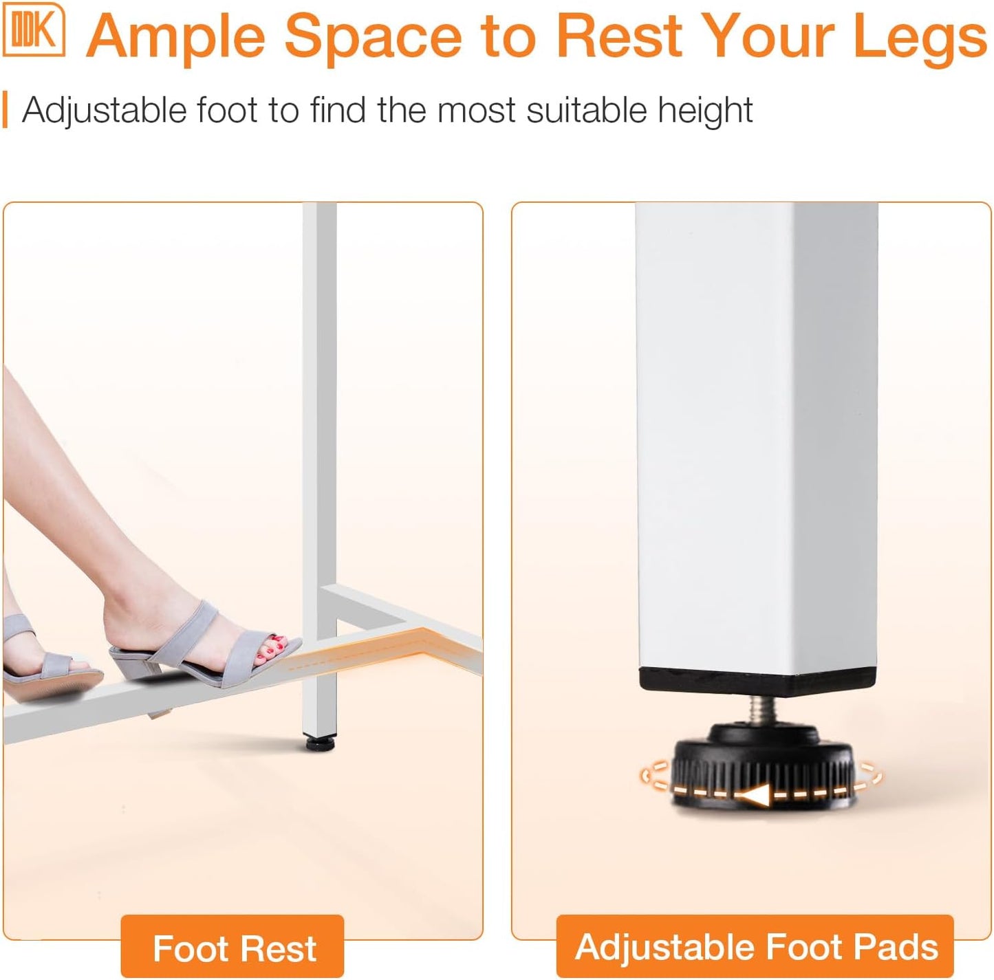 ODK 63 inch Bar Table, Bar Height Pub Table, Counter Height Bar Table, Rectangular High Top Kitchen & Dining Counter Tables with Sturdy Legs & Easy-to-Clean Top, Indoor use, White