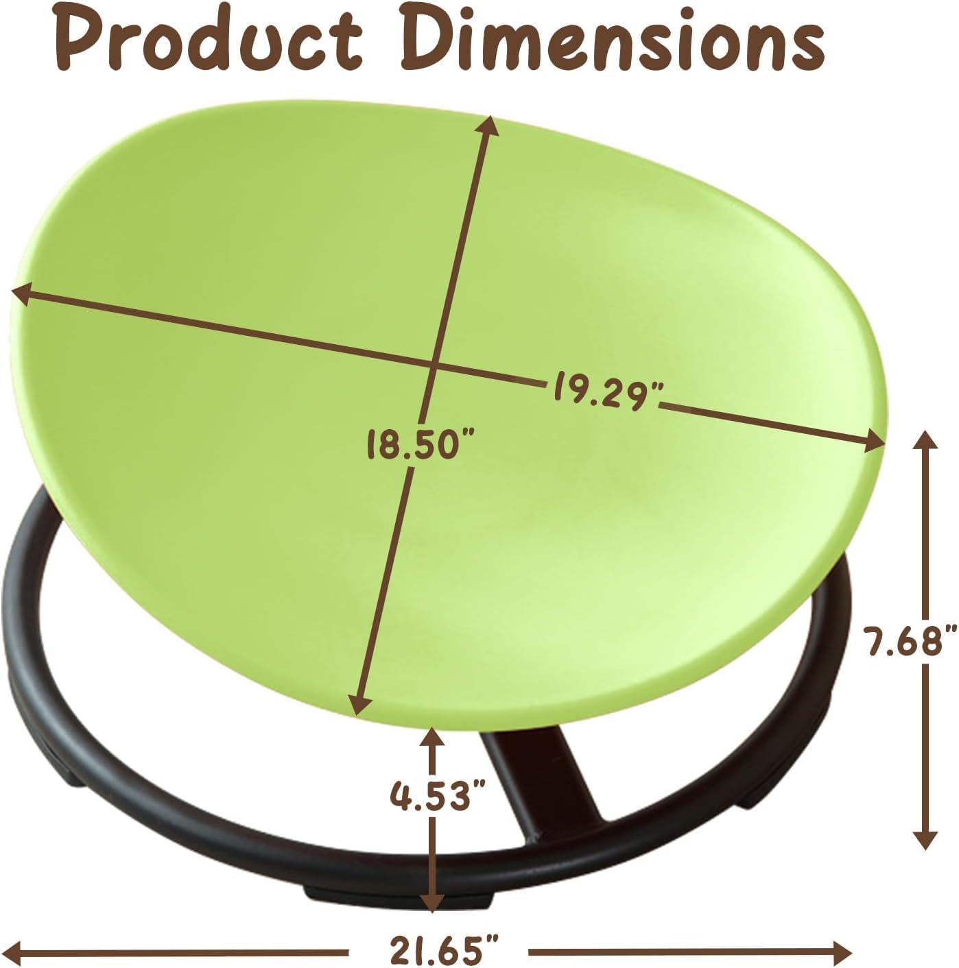Kids Sensory Spinning Chair for Autism Ages 3+, Sit and Spin Swivel Chair for Kids with ADHD, Sensory Chairs for Autistic Children, Sensory Toys for Motion Sickness Relief, Balance Training (Green)
