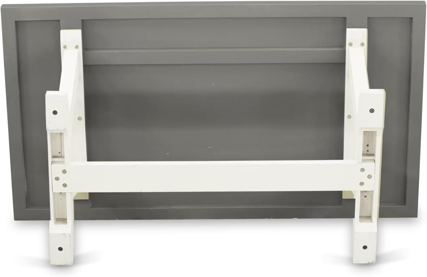 East West Furniture V097MZ001-5 5 Piece Dining Room Table Set Includes a Rectangle Dining Table with V-Legs and 4 Cream Linen Fabric Upholstered Parson Chairs, 40x72 Inch, Multi-Color