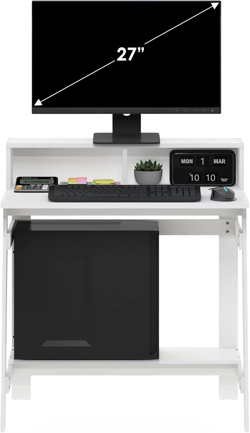 Furinno Simplistic A Frame Computer Desk, Regular, White