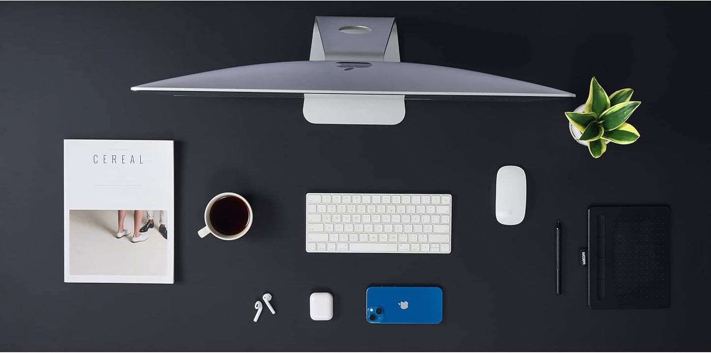 Kaboon 45.67"x23.62" Black Table Top, Solid One-Piece Desktop, Reversible Melamine Countertop, Double Desks, L-Desk DIY