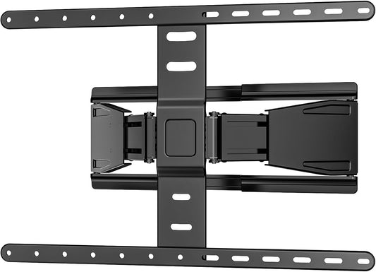 WALI Ultra Slim Full Motion TV Wall Mount Bracket for Most 43-90 Inch Flat Screen TVs, Swivel, Tilt & Extension TV Articulating Mount, Max Mounting Holes 600x400mm, Holds up to 132lbs(TTM-4), Black