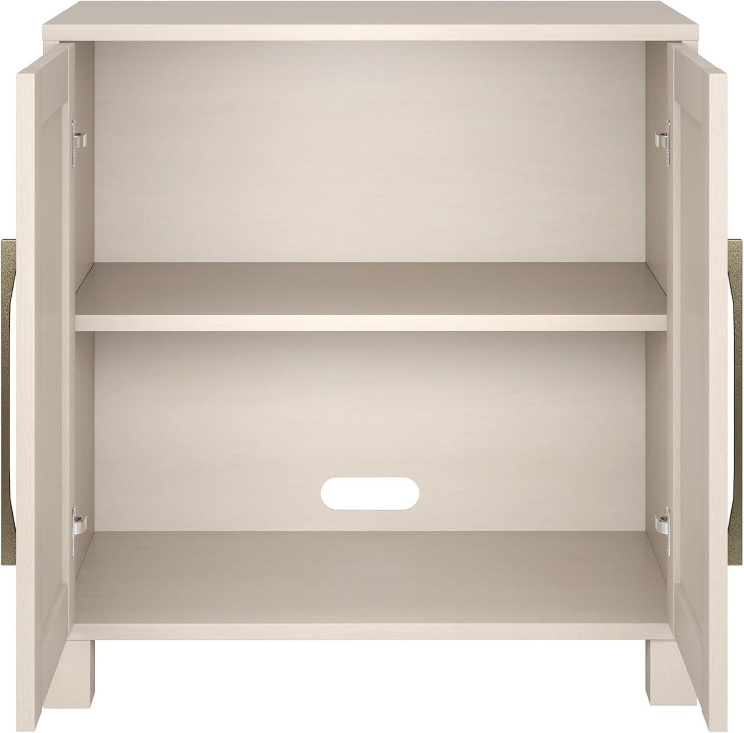 Henn&Hart 28" Wide Rectangular Accent Cabinet in Beech White, for Home, Living Room, Bedroom, Entertainment Room, Office.