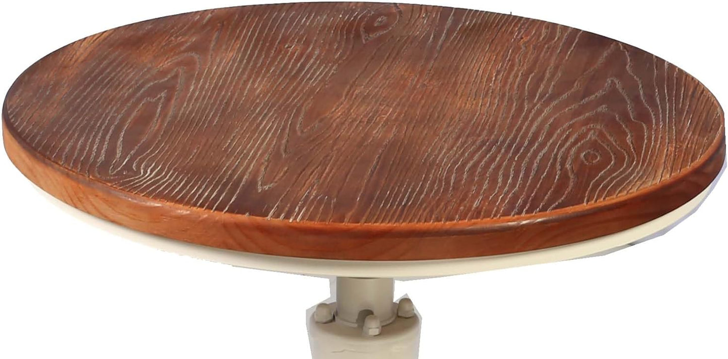 Topower Industrial Bar Table 38.58-48.43" Adjustable Pub Table Kitchen Dining Coffee Bistro Table Antique White