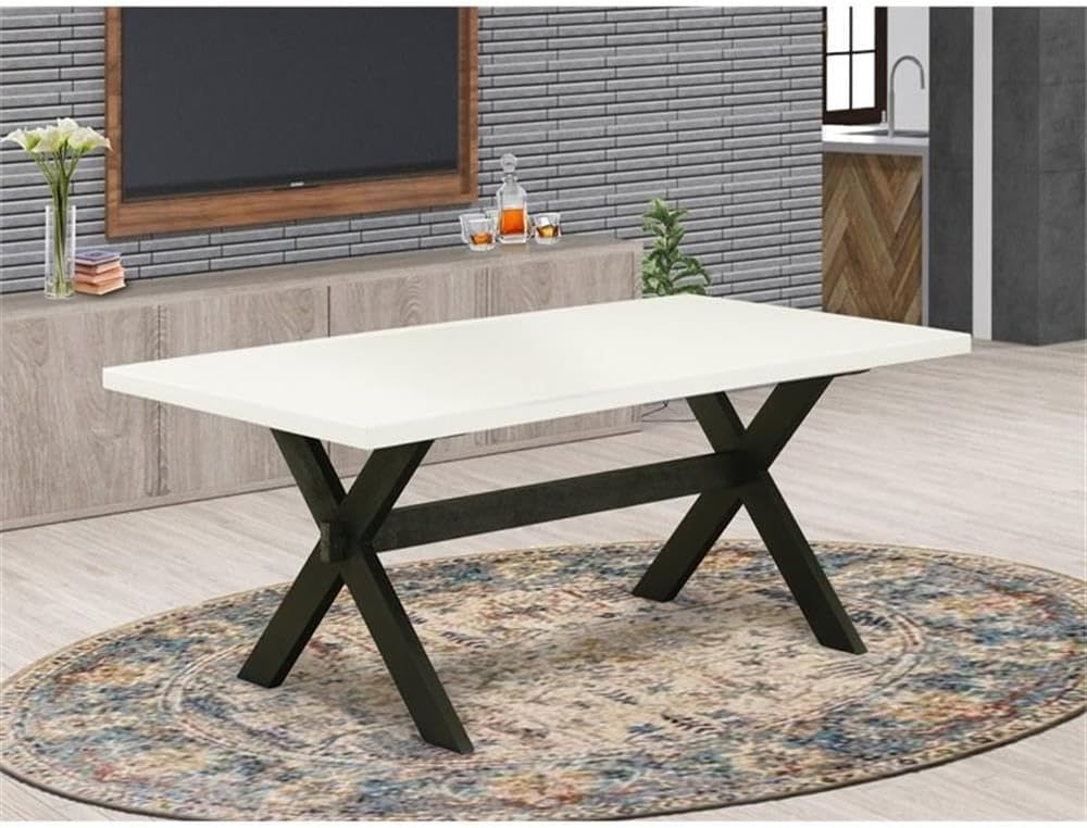 East West Furniture XT627 X-Style Kitchen Dining Table - a Rectangle Wooden Table Top with Stylish Legs, 40x72 Inch, Multi-Color