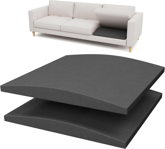 Couch Cushion Support for Sagging Seat, High-Density Curved Foam Sofa Furniture seat Couch Cushions Support Repair, 20"x20" Grey Set of 2