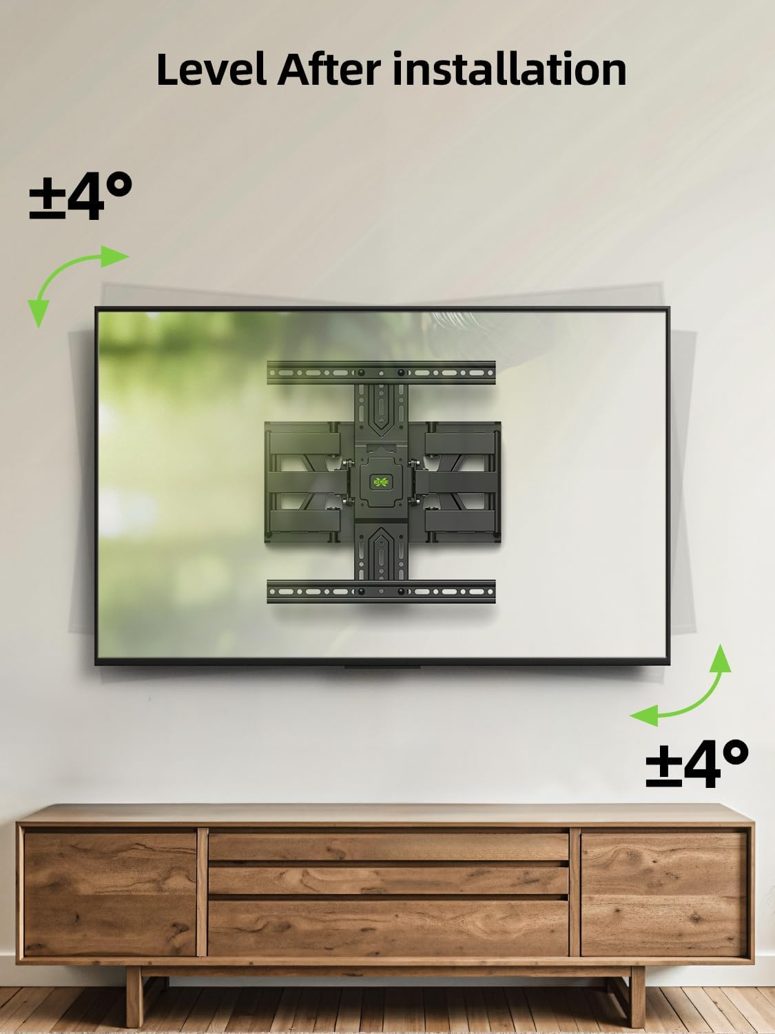 USX MOUNT Ultra Slim TV Wall Mount 37-75 Inch TVs Mount with Swivel and Tilt, Low Profile Full Motion Bracket with Articulating Dual Arms, Up to VESA 400X400 mm Max 16" Wood Studs, Holds 99lbs