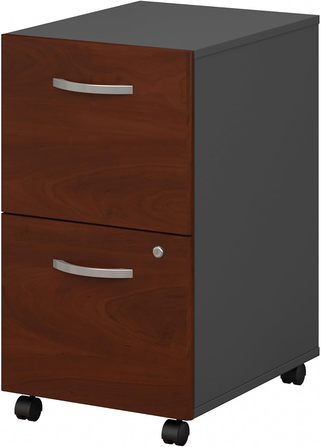 Bush Business Furniture Series C 2 Drawer Rolling File Cabinet in Hansen Cherry - Assembled, Mobile Document Storage for Home or Professional Office