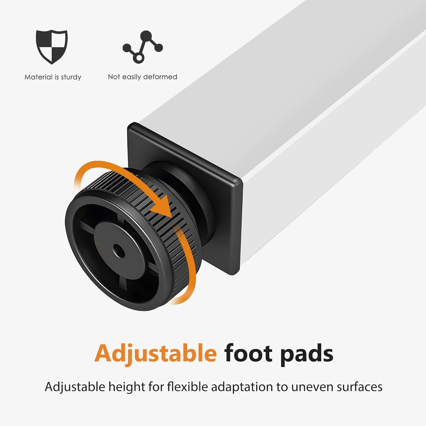 DlandHome Computer Desk 62 inches Office Desk Computer Table Study Writing Desk Workstation for Home Office Metal Frame No Install Needed White and White