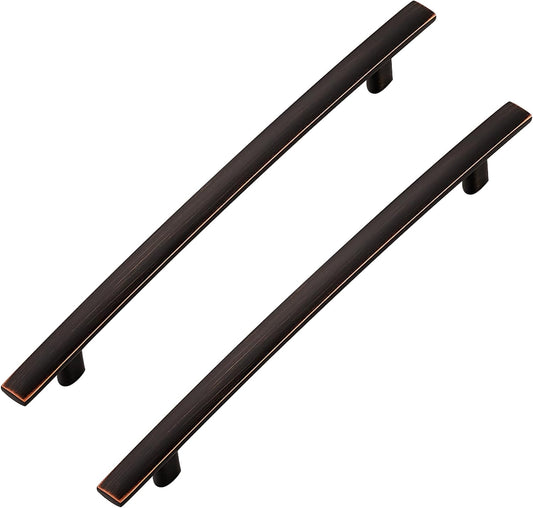 5 Pack Cabinet Handles 7.5" Hole Center - Curved Cabinet Pulls Oil Rubbed Bronze Drawer Pulls for Kitchen Cupboard Solid Hardware for Dresser Drawer Arch Hardware