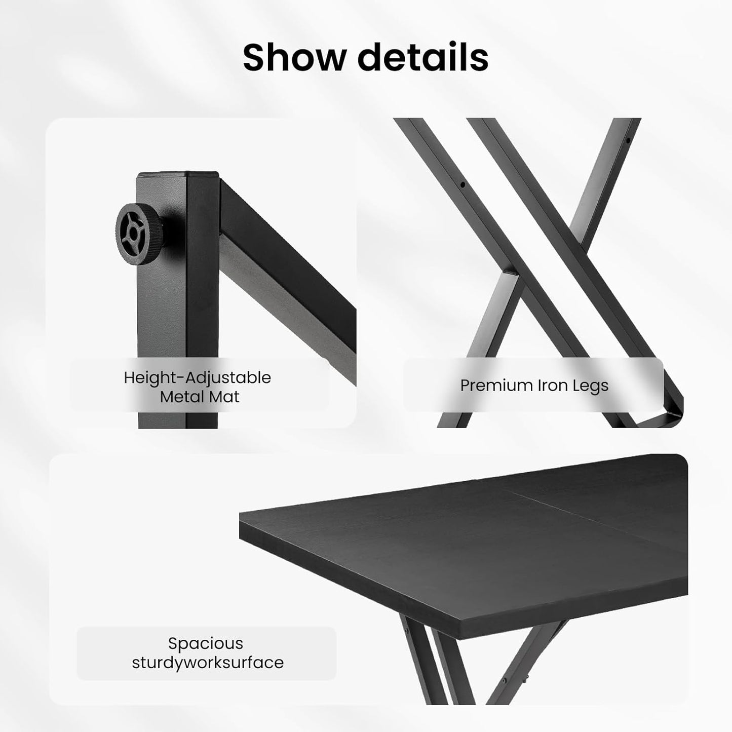 70.9 Inch Executive Desk, Large Office Computer Desk with Thicken Frame, Modern Simple Workstation Business Furniture for Home Office, Modern Industrial Style(Black)