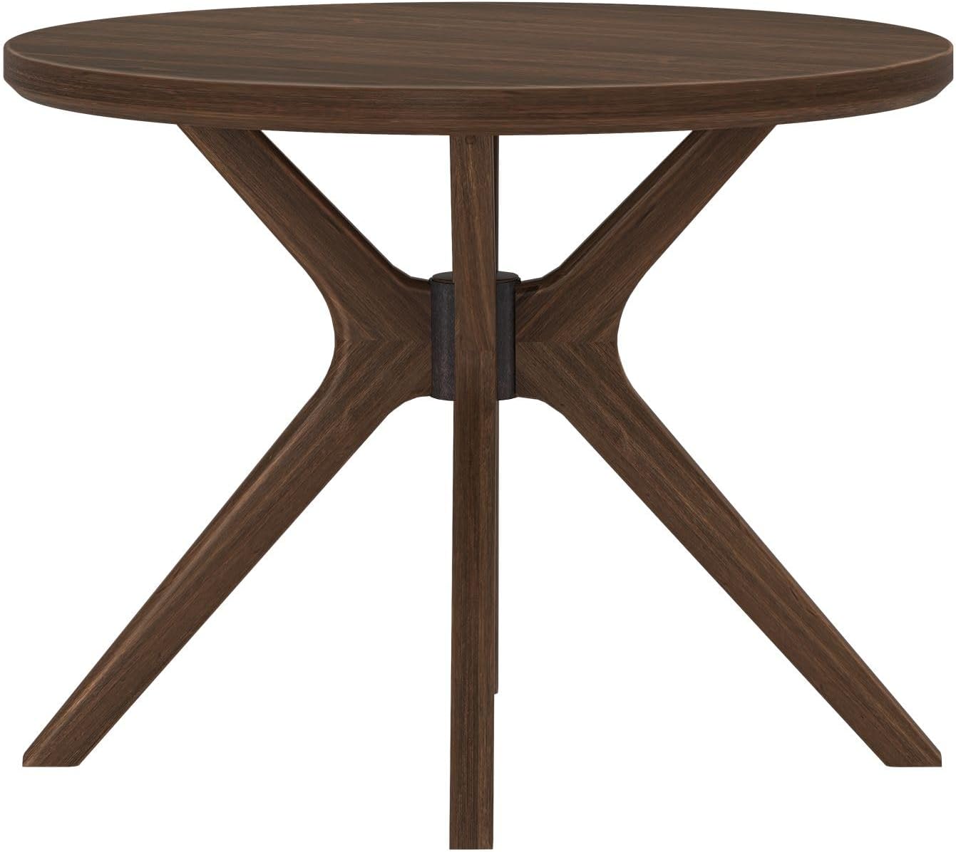 Plank+Beam Verso Round Dining Table, 38 Inch Solid Walnut Kitchen & Dining Room Table