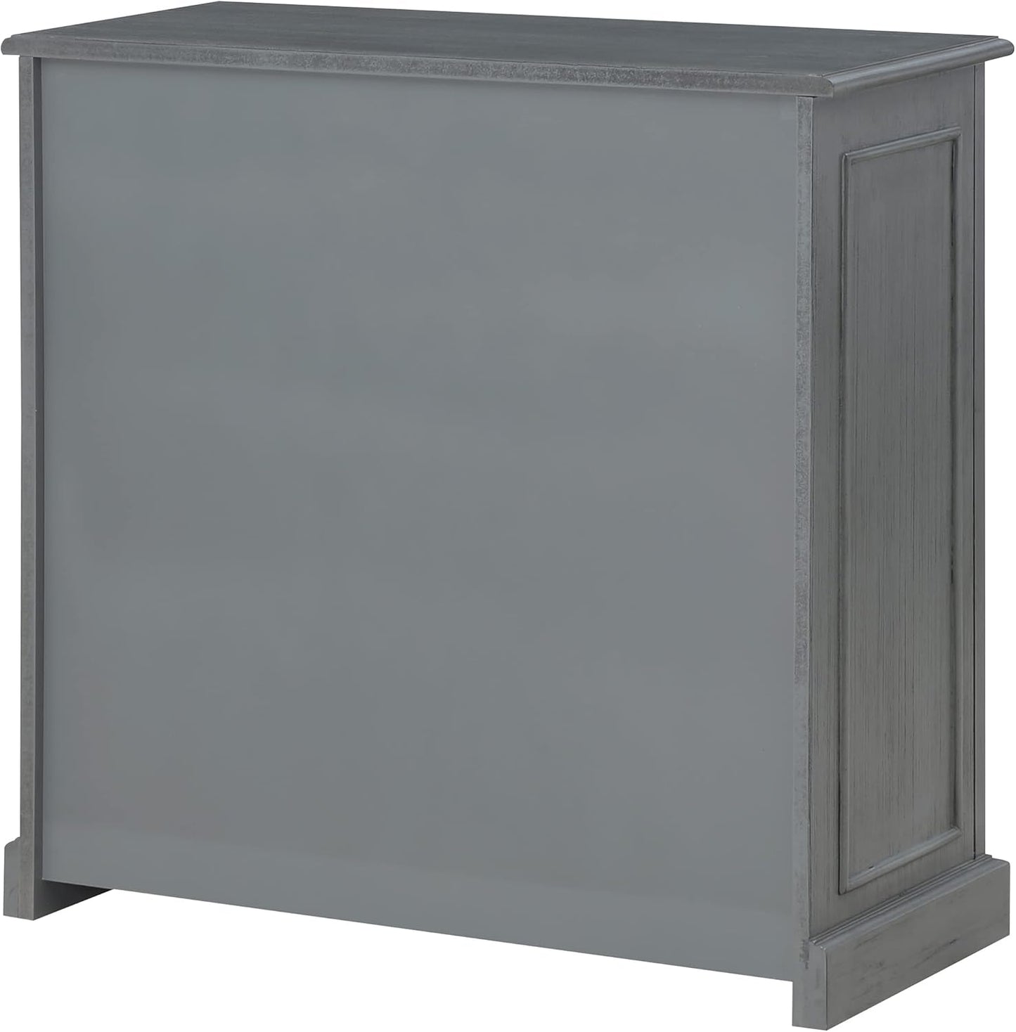 OSP Home Furnishings Country Meadows 2-Shelf Bookcase, Plantation Grey