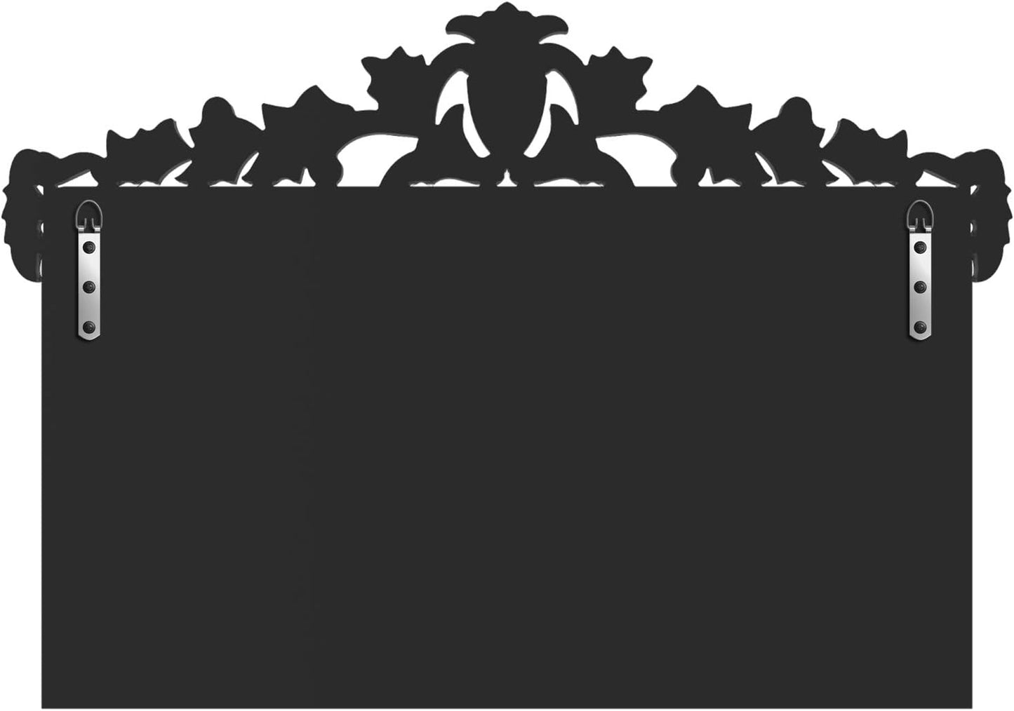 KOHROS Large Decorative Wall Mirrors for Living Room 41x31 Inch Venetian Wall Mirror with Ornate Crown, Etched Floral Design Beveled Edge Rectangle Decorative Mirror for Bedroom Dining Room Hallway