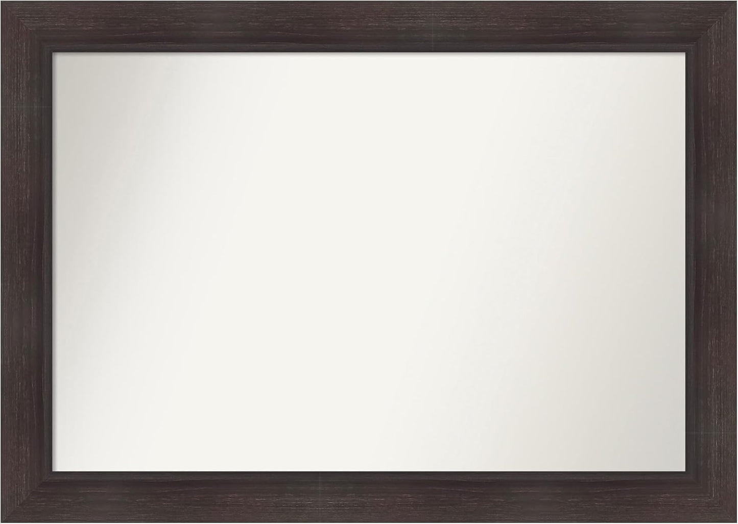 Amanti Art Brown Bathroom Mirror for Over Sink, 30x42 Sloped Espresso Rectangle Vanity Mirror, Large Modern Contemporary Frame, Hangs Horizonally and Vertically, Bathroom Wall Decor, Non-Beveled Edge