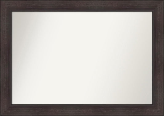 Amanti Art Brown Bathroom Mirror for Over Sink, 30x42 Sloped Espresso Rectangle Vanity Mirror, Large Modern Contemporary Frame, Hangs Horizonally and Vertically, Bathroom Wall Decor, Non-Beveled Edge