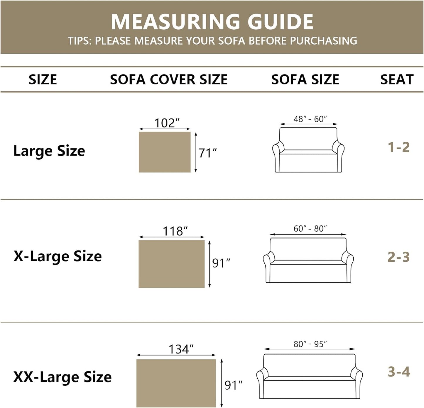 MYSKY HOME Light Gery Chenille Sofa Cover for Dogs Cats Tassel Edge Couch Cover Furniture Protectors for Pets Universal Couch Cover Thick Durable Sectional Couch Covers for 3 Cushion Couch, 91"x 134"