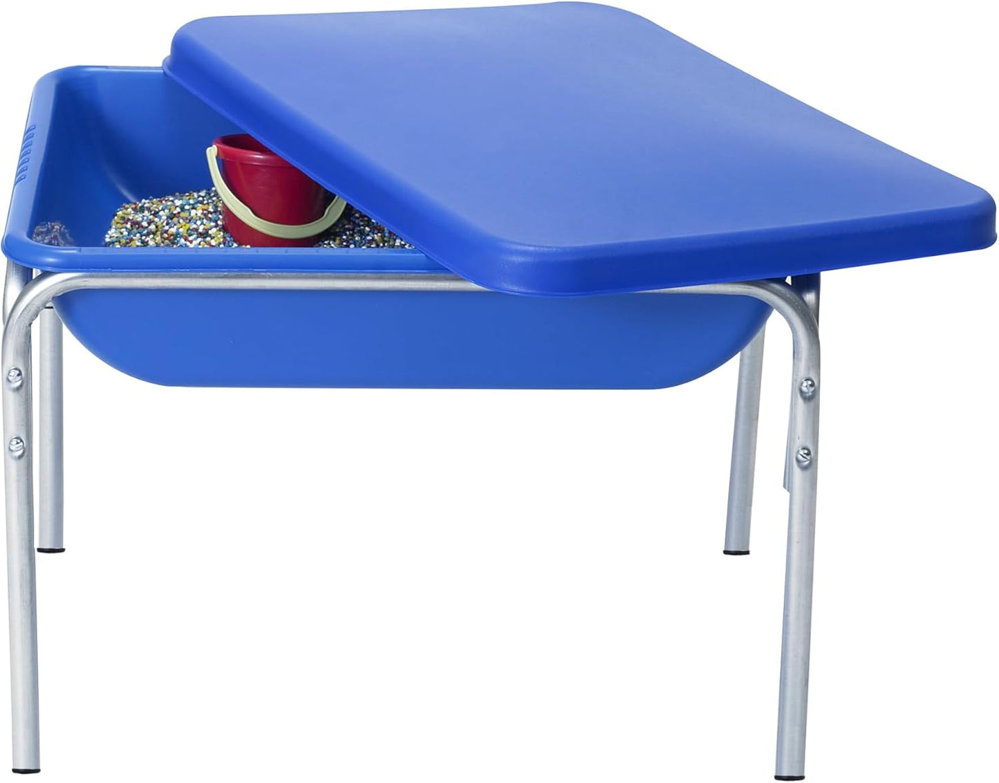 Children's Factory 18" Small Sensory Table, Sandbox with Lid, Water Table for Kids, Blue