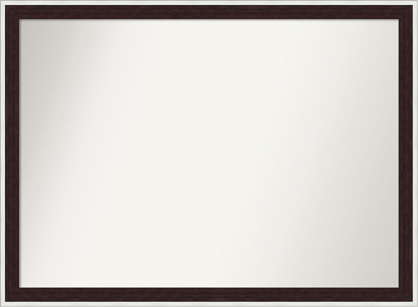 Amanti Art Bathroom Mirror for Over Sink, 30x41 Maya Espresso Silver Rectangle Vanity Mirror, X-Large Modern Contemporary Frame, Hangs Horizonally and Vertically, Bathroom Wall Decor, Non-Beveled Edge