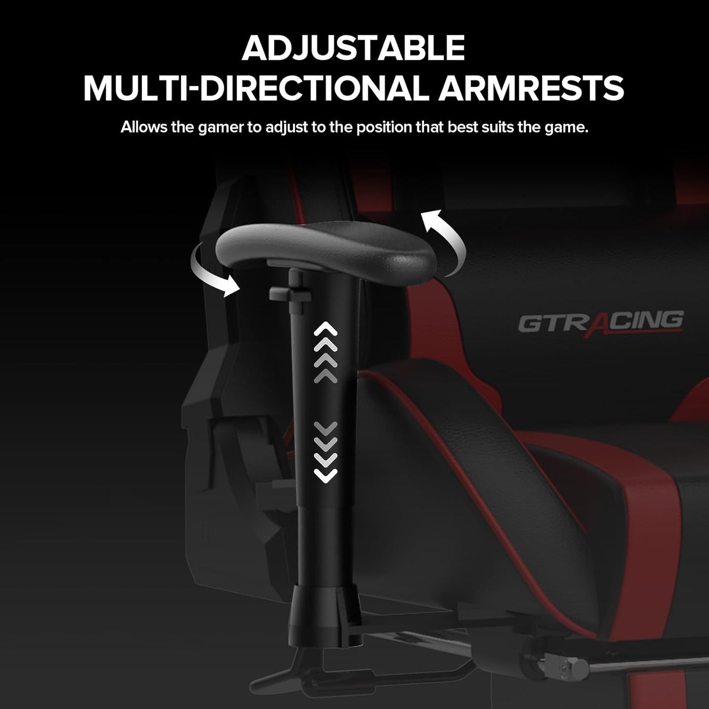 GTRACING Gaming Chair with Footrest Speakers Video Game Chair Bluetooth Music Heavy Duty Ergonomic Computer Office Desk Chair