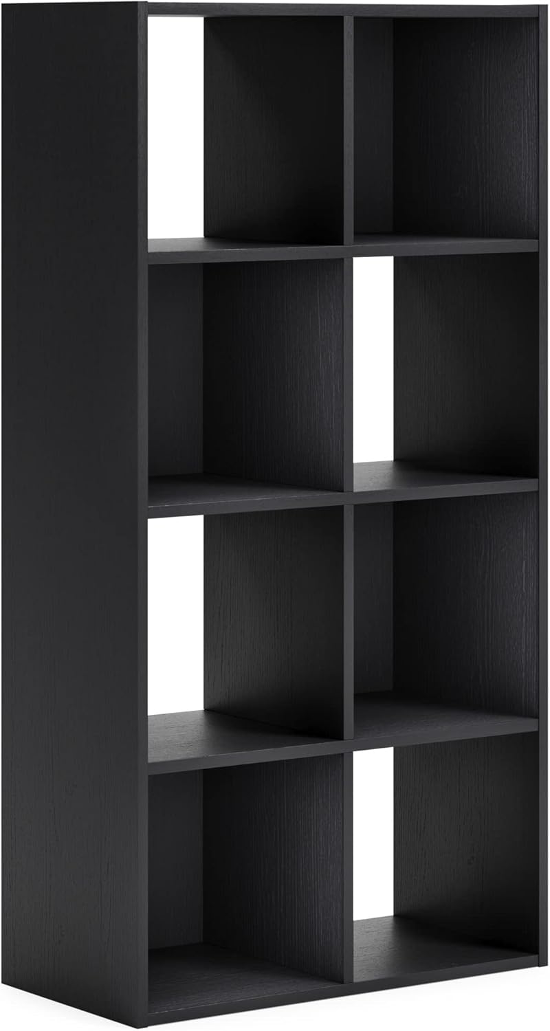 Signature Design by Ashley Langdrew 8 Cube Storage Organizer or Bookcase, Black