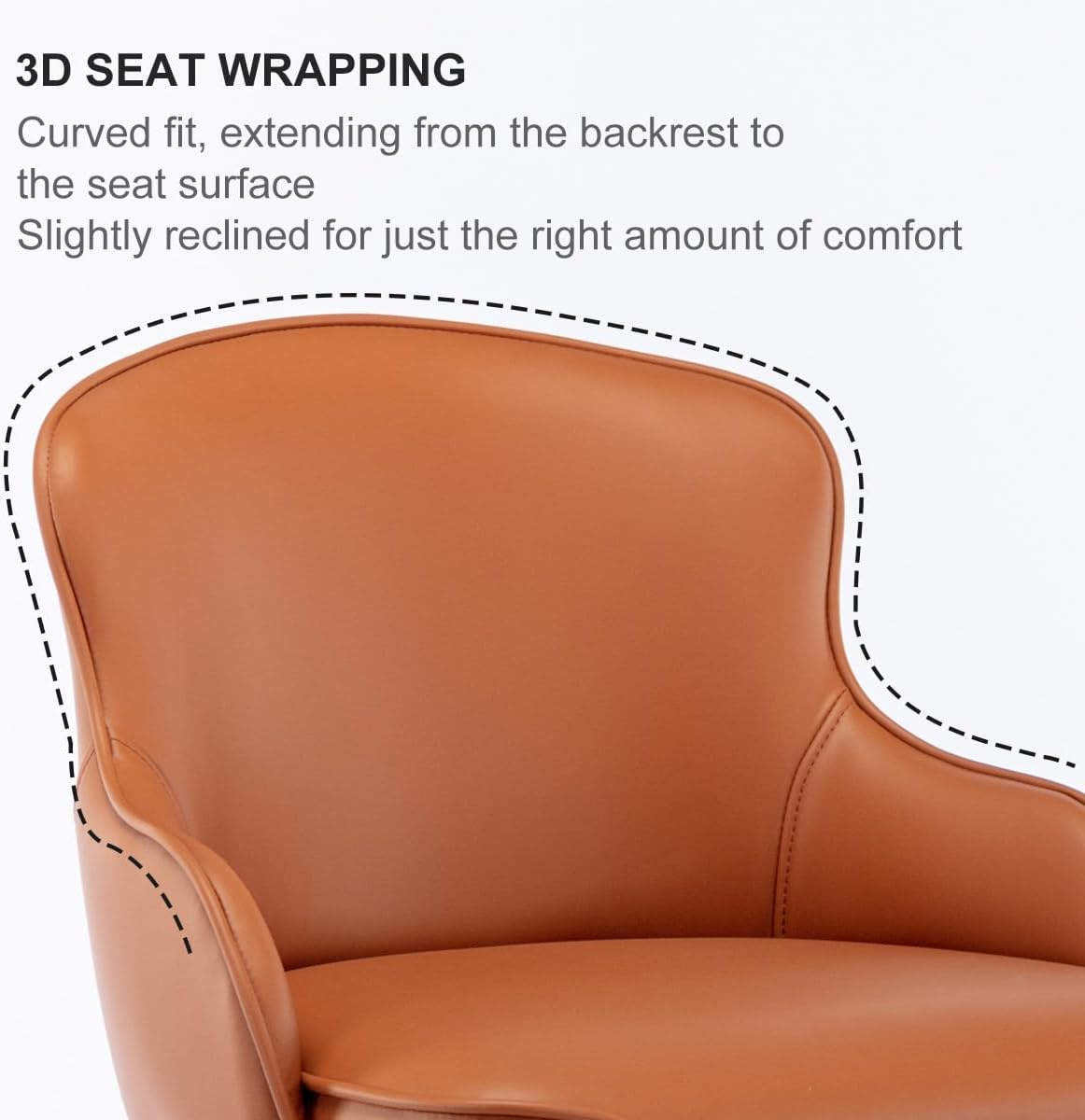 Black Titanium Stainless Steel Bar Stools,Grade Modern Leather Bar Chair with Backrest,Swivel Adjustable Height for Kitchen Counter and Dining Room (Brown Leather-2pcs)