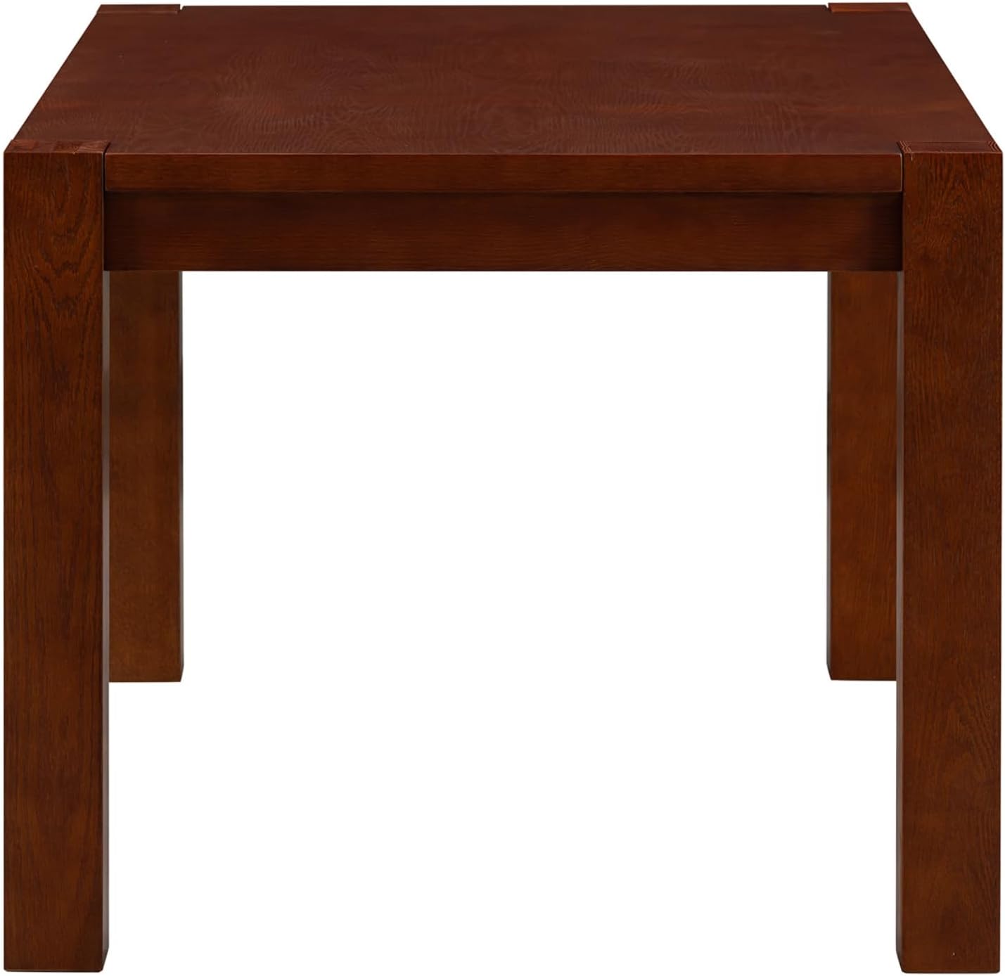 NTC Block 55 Inch Modern Farmhouse Dining Table, Rectangular Dinner Table for Dining Room, Living Room Furniture, Effortless Assembly, Dark Walnut