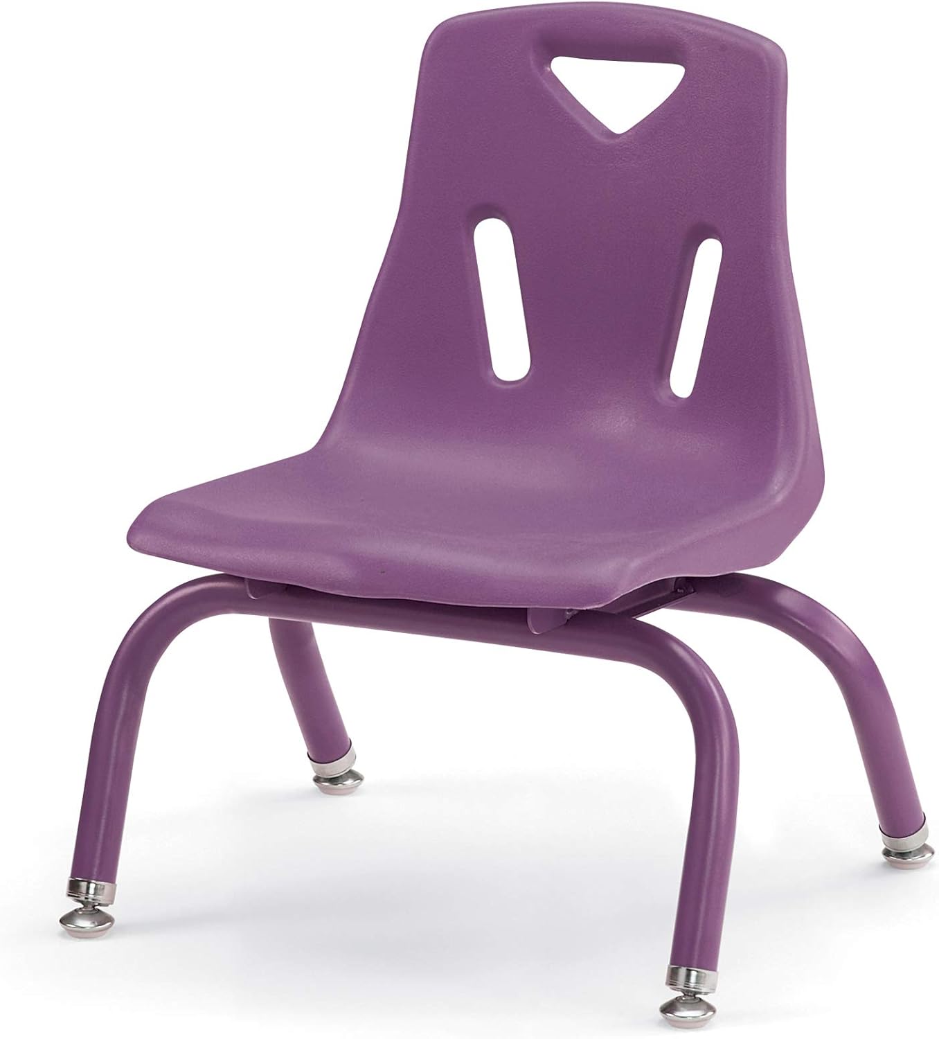 Berries Jonti-Craft 8118JC6004 Stacking Chairs with Powder-Coated Legs, 8" Height, Purple, Pack of 6