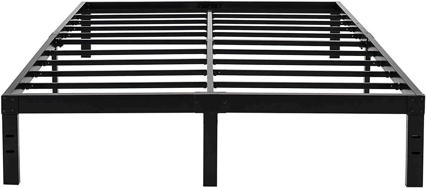 45MinST 14 Inch Reinforced Platform Bed Frame/3500lbs Heavy Duty/Easy Assembly Mattress Foundation/Steel Slat/Noise Free/No Box Spring Needed, California King