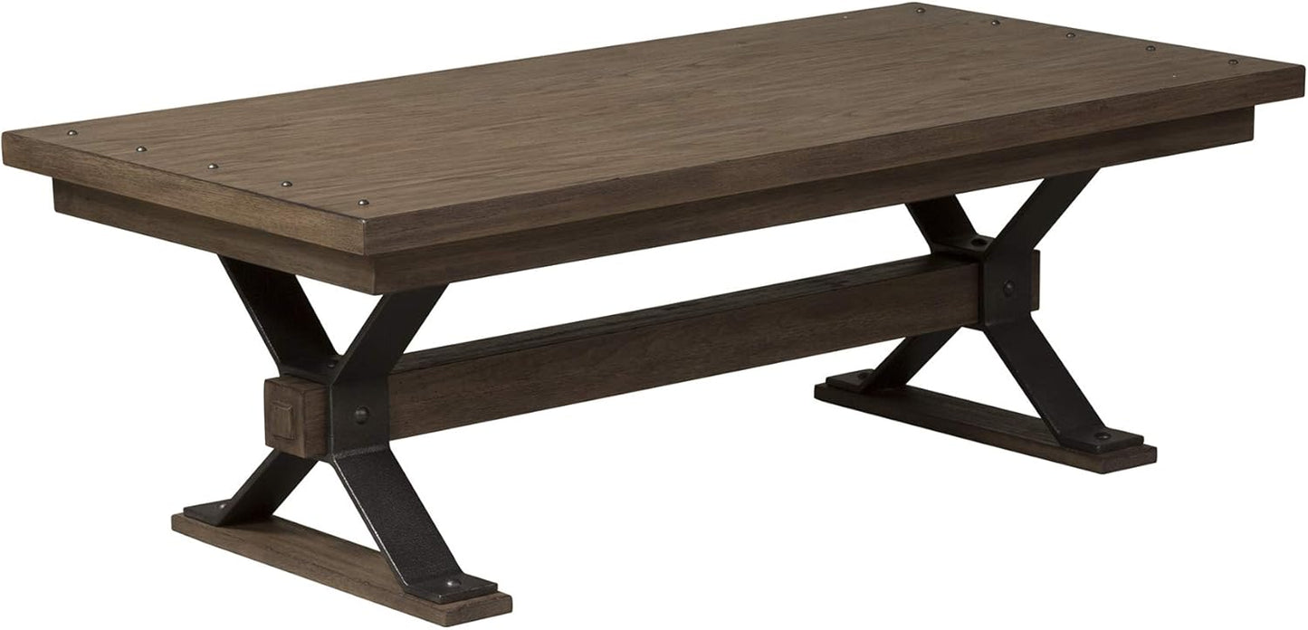 Liberty Furniture Industries Sonoma Road Rectangular Cocktail Table, W52 x D26 x H18, Light Brown