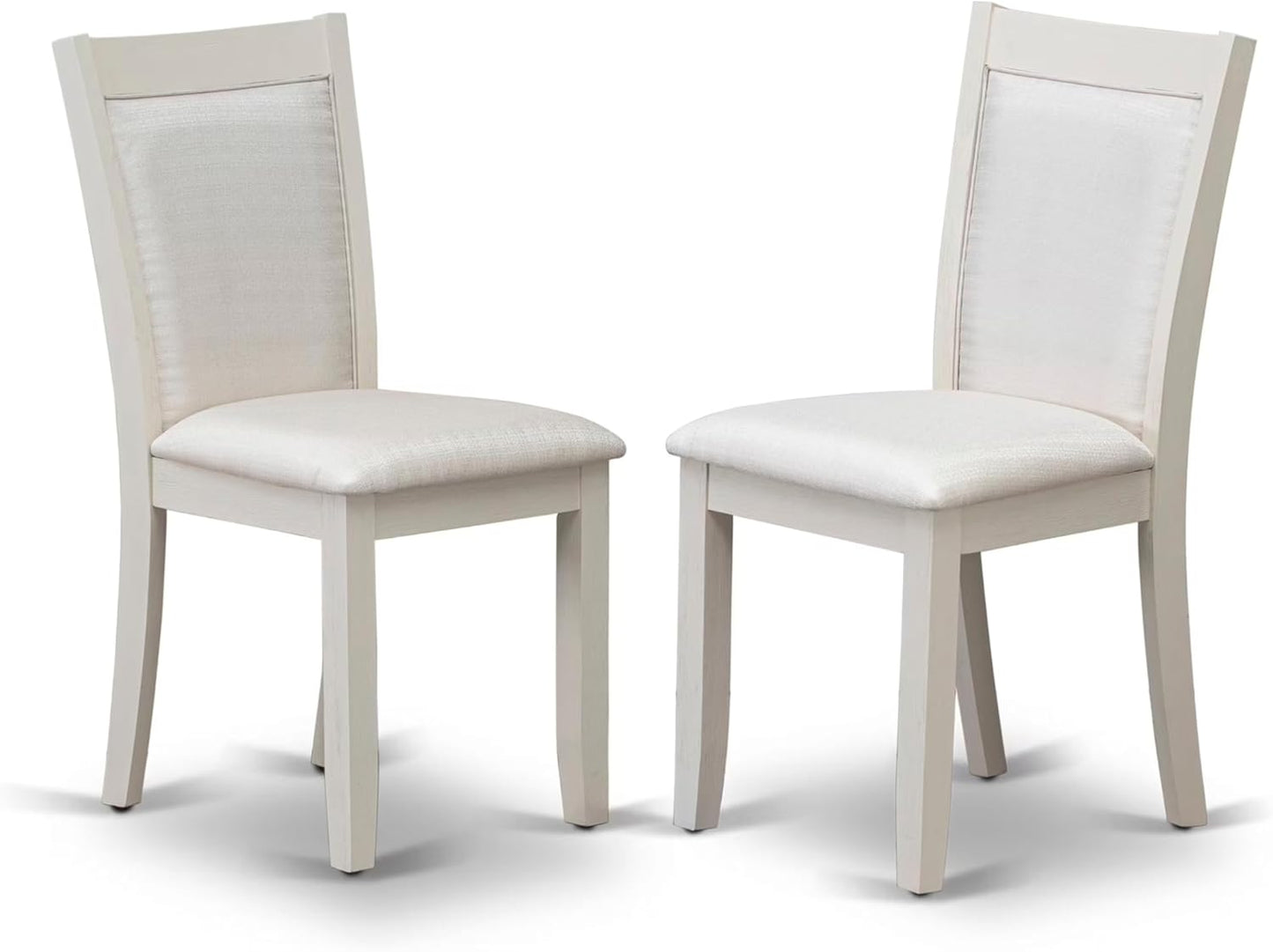 East West Furniture X027MZ001-6 6 Piece Kitchen Table Set Contains a Rectangle Dining Table with X-Legs and 4 Cream Linen Fabric Upholstered Chairs with a Bench, 40x72 Inch, Multi-Color