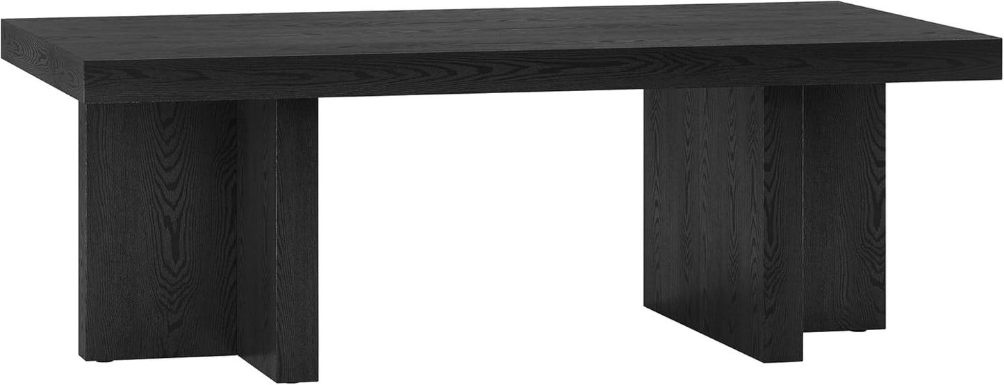 Henn&Hart Dimitra Coffee Table, 44" Wide, Black