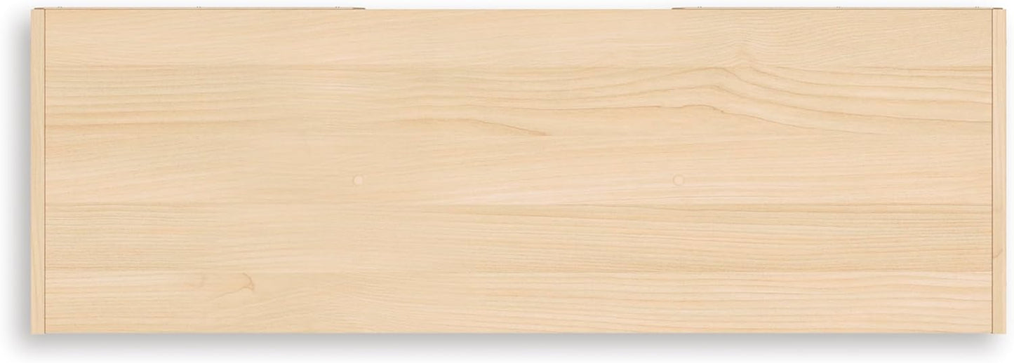 Signature Design by Ashley Piperton Contemporary 3-Tier Floor Standing 9 Cube Organizer for Living Room, Light Brown