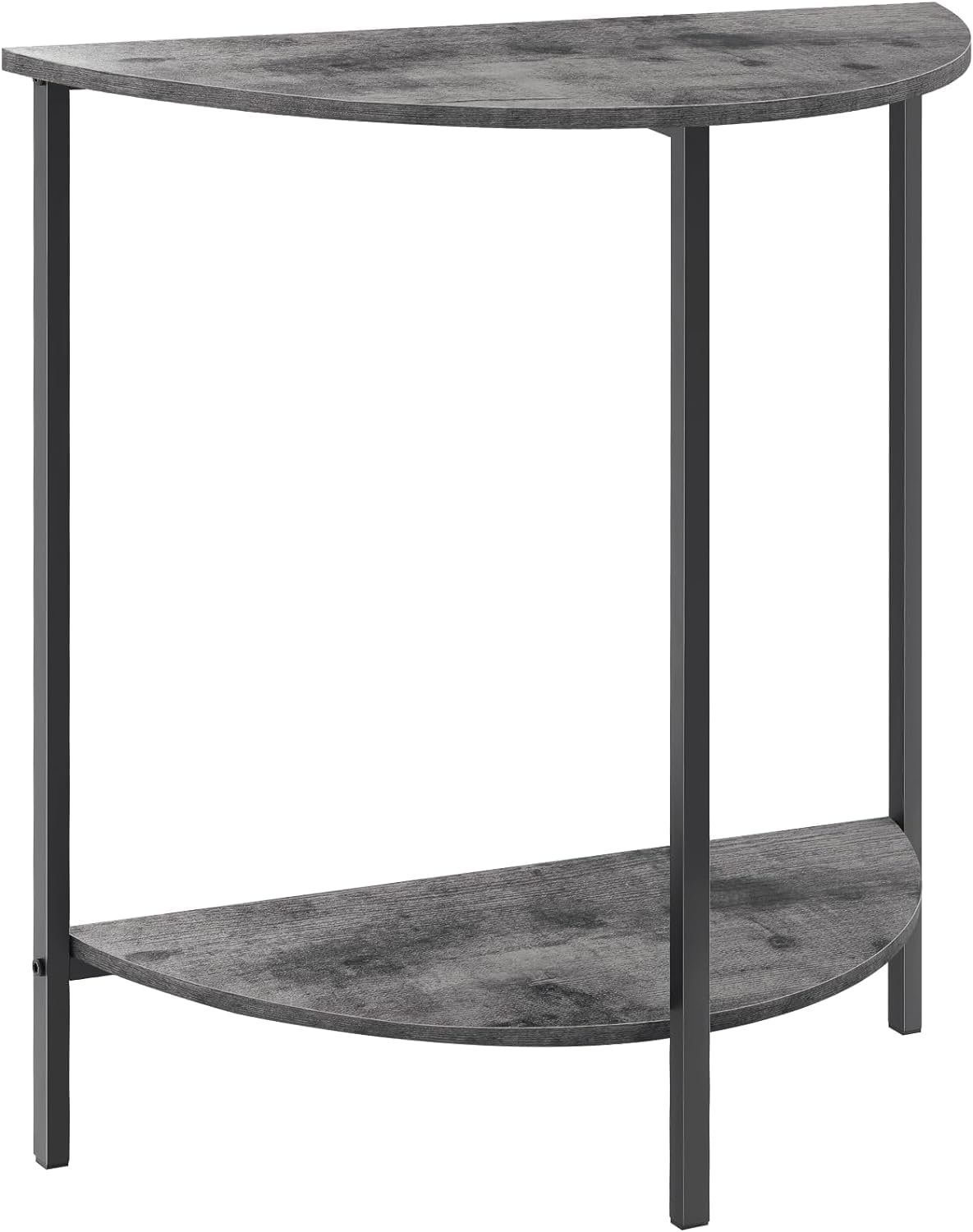 Homode Rustic Grey Farmhouse Half Moon Table, 26 x 11 x 28 inches, Small Entryway Table for Indoor Use