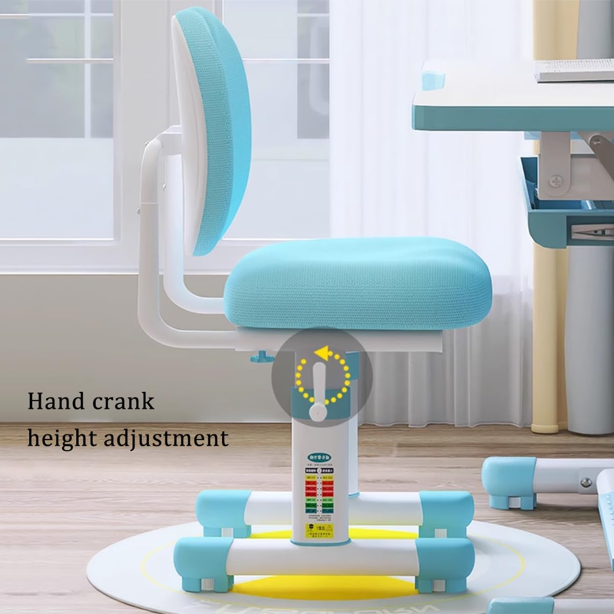 Kids Study Table and Chair Set Pink Adjustable Art Desk for Bedroom Girls Study Table with Large Writing Board Bookshelf and Drawer Kids Functional Desk and Chair Set with LED Light