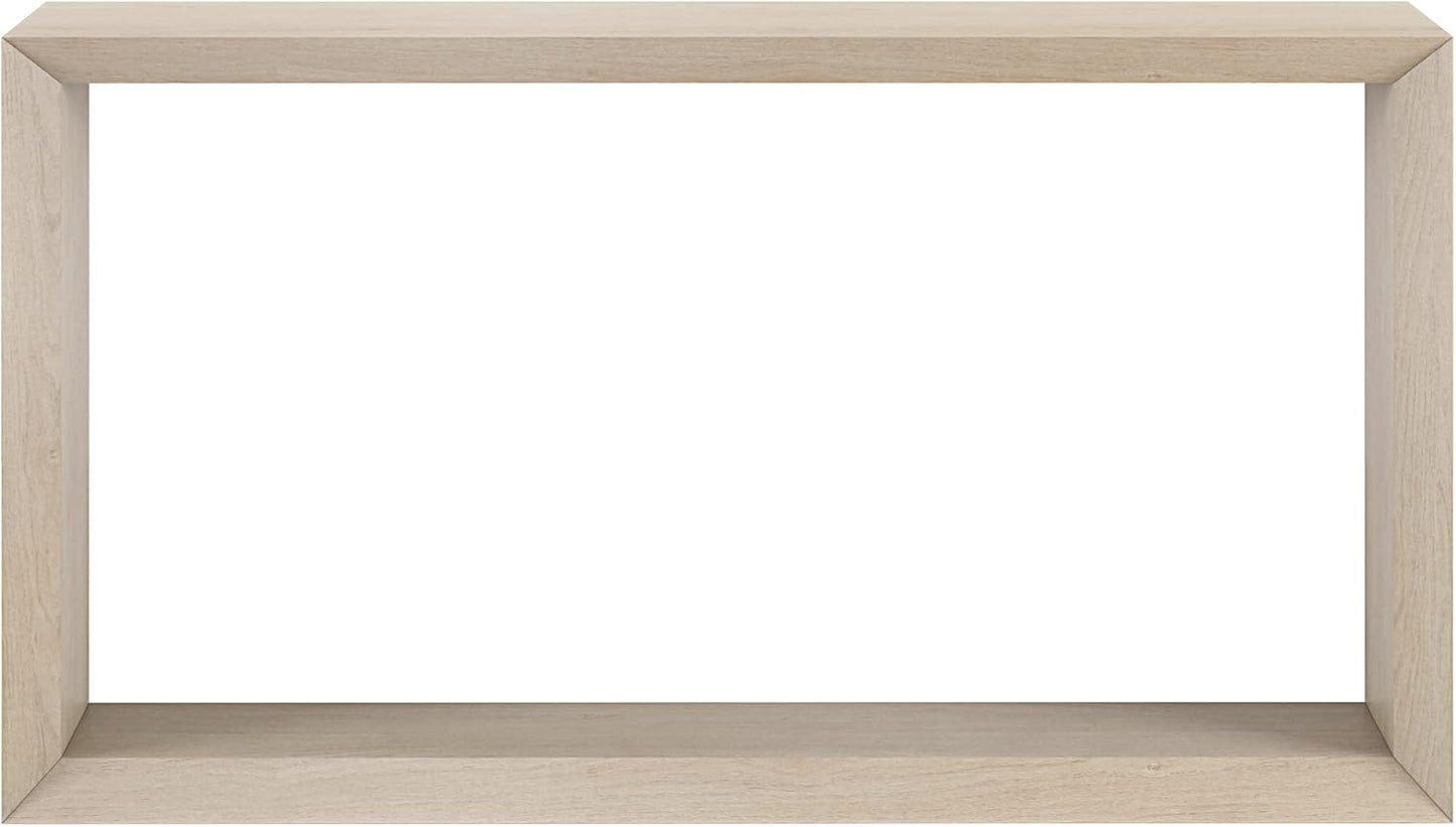 Henn&Hart 55'' Wooden Rectangular Console Table Entryway Table, Sofa Table with Wooden Shelf for Entryway, Living Room, Couch, Hallway, or Office, Alder White