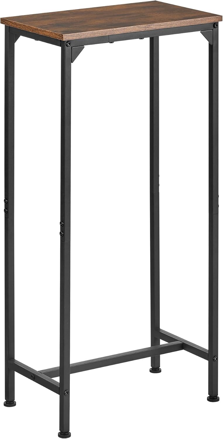 Console Table, Narrow Entryway Table, Thin Sofa Table, Behind Couch Table,for Hallway, Bedroom, Living Room, Foyer, 9.4 x 15.7 x 31.5 Inches, Rustic Brown