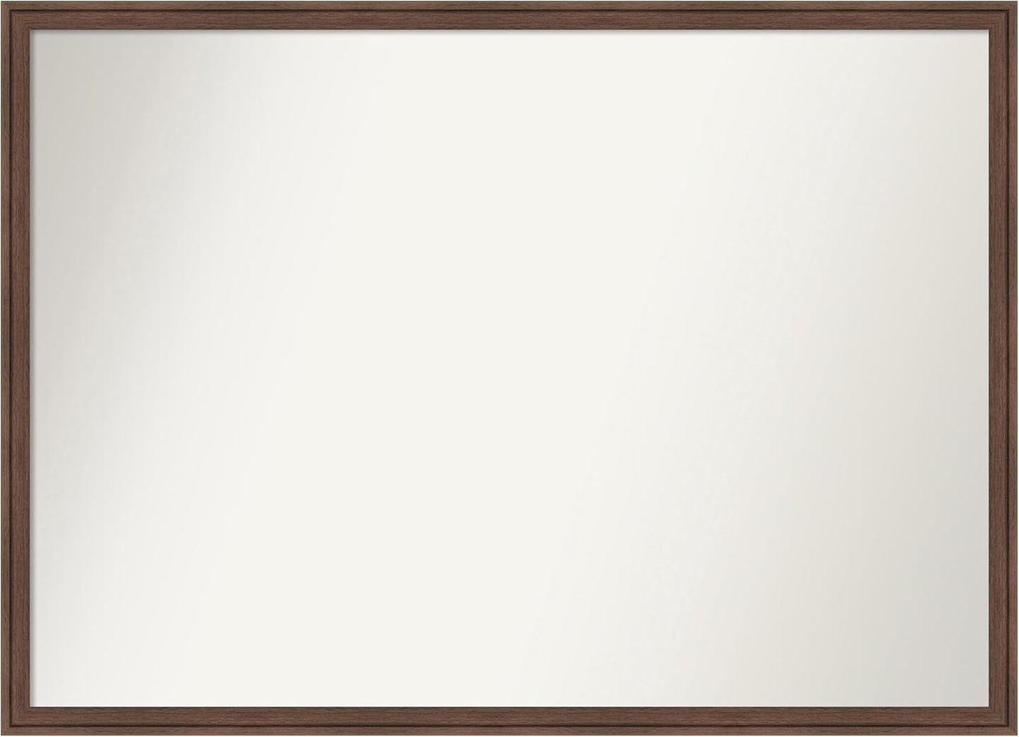 Amanti Art Brown Bathroom Mirror for Over Sink, 29x40 Florence Light Brown Rectangle Vanity Mirror, X-Large Casual Frame, Hangs Horizonally and Vertically, Bathroom Wall Decor, Non-Beveled Edge