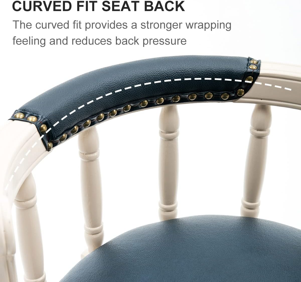 Cow top Leather Wooden Bar Stools, 360 Degree Swivel Bar Height Chair with Backs for Home Kitchen Counter, Morden Chair Barstools (Ivory Wood 2pcs-Cream Seat, Bar Height-Seat Height 29.5”)