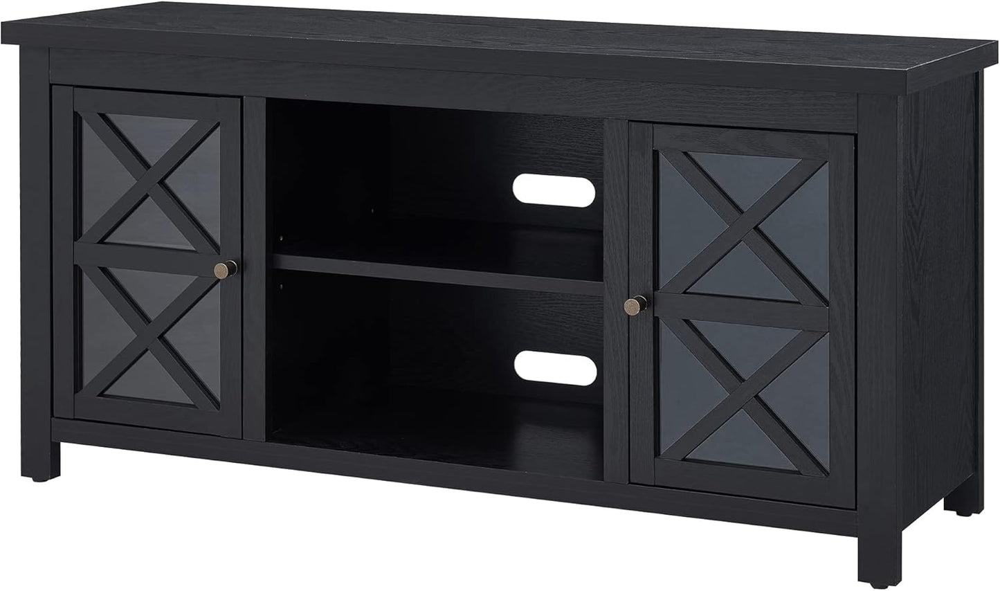 Henn&Hart Rectangular TV Stand for TV's up to 55" in Black, TV Stands for the Living Room