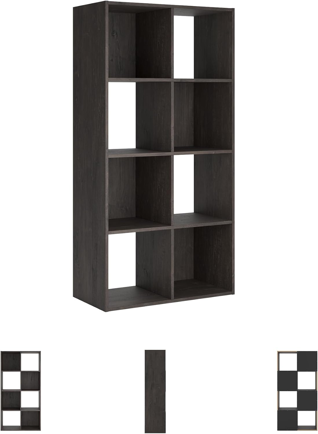 Signature Design by Ashley Piperton 8 Cube Storage Organizer or Bookcase, Charcoal