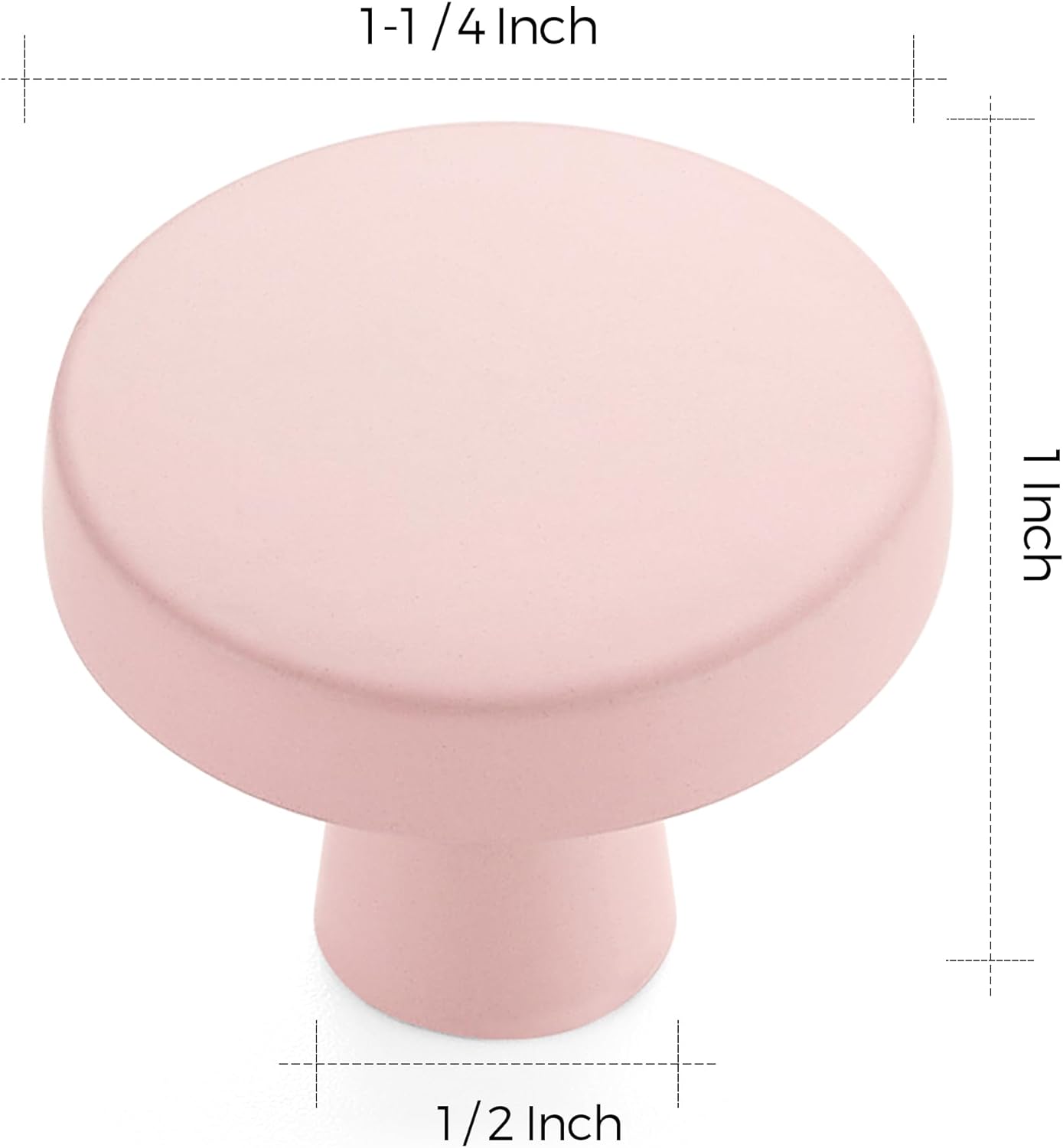 Ravinte 15 Pack Drawer Pulls 1-1/4 Inch Pink Kitchen Cabinet Knobs Solid Round Dresser Handles for Simple Cupboard Hardware