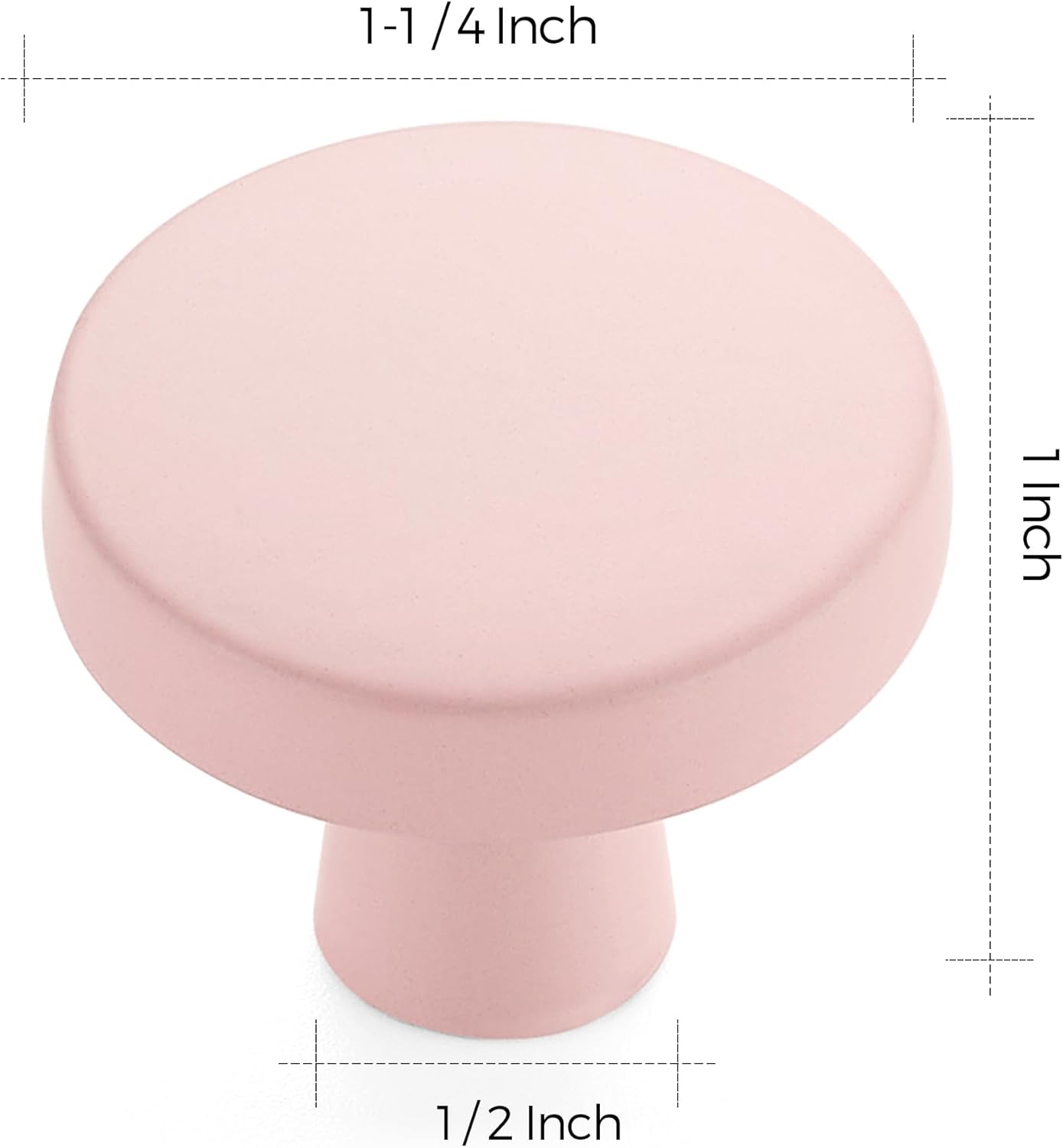 Ravinte 30 Pack Drawer Pulls 1-1/4 Inch Kitchen Cabinet Knobs Solid Round Dresser Drawer Knobs Pink Dresser Knobs Drawer Knobs Simple Cabinet Hardware for Cupboard Drawer Pulls