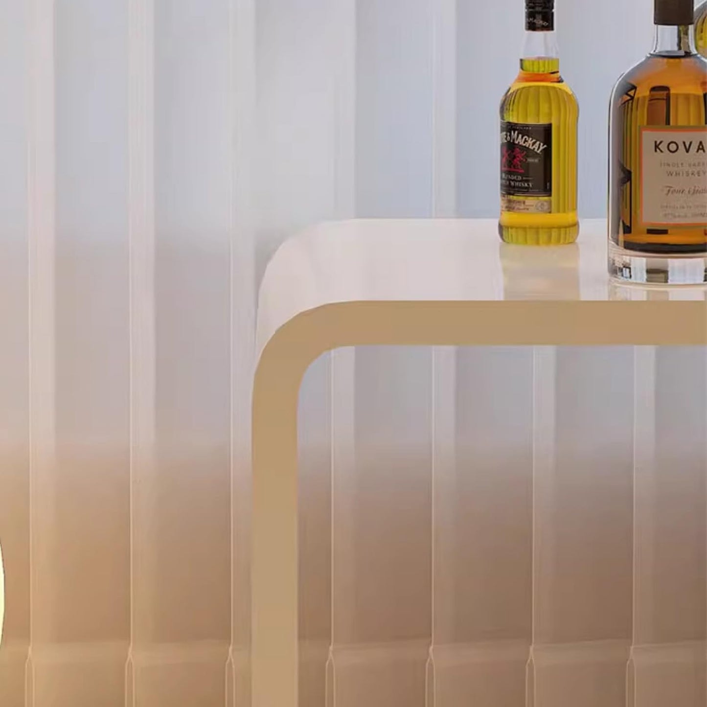 Acrylic 24" Desk-Multipurpose Modern Furniture for Use as Lap desks,Side/End Table in Living Rooms, Bedrooms and Offices,14" D x 24" W x 12" H (White)